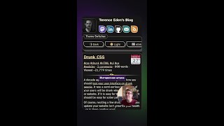 Превью: Новости разработки | Drunk CSS #devnews #css #html #ui #ux #webdev #coding