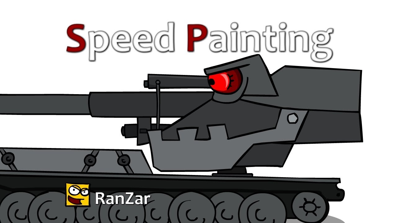 Speed Painting. Waffenträger auf E 100. RanZar. Рандомные Зарисовки.