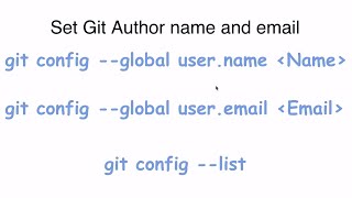 Превью: Basic Git operations: 38 Configure Git author name and email