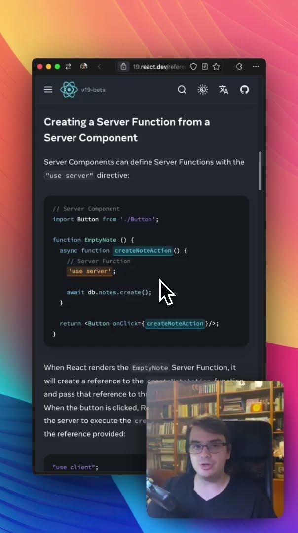 Превью: React 19 Server Functions