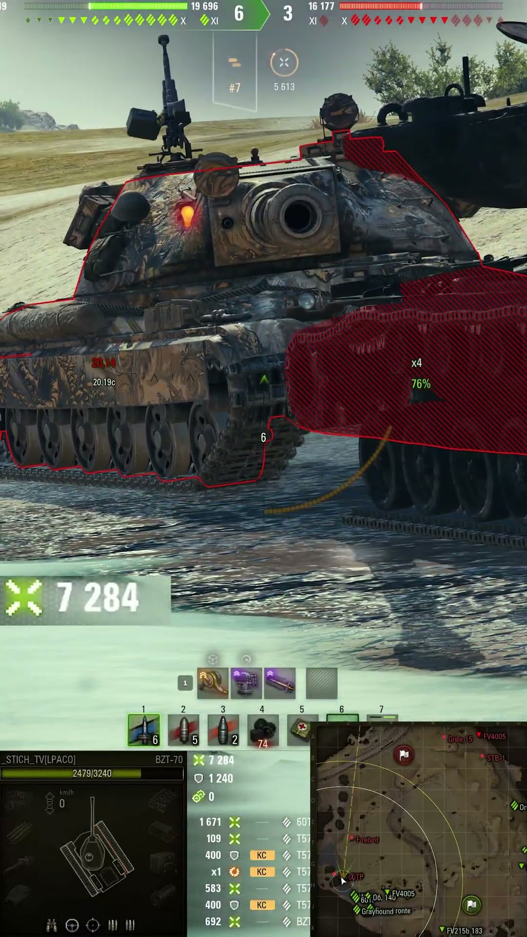 Превью: 13642 НА BZT 70! РАЗВАЛ КАБИН! #wot #worldoftanks