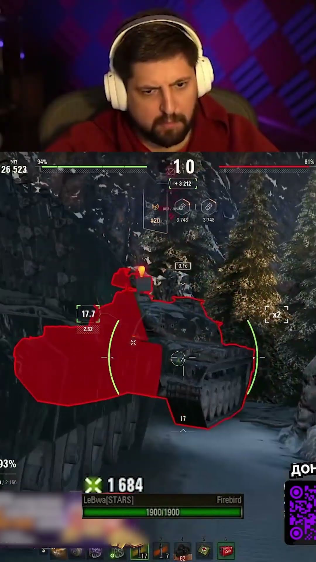 Превью: Twitch: LeBwa_BB | ВЫТАЩИЛ БОЙ НА НОВОМ FIREBIRD — СУПЕРТАНК ИЗ НОВОГОДНИХ КОРОБОК #левша #танки