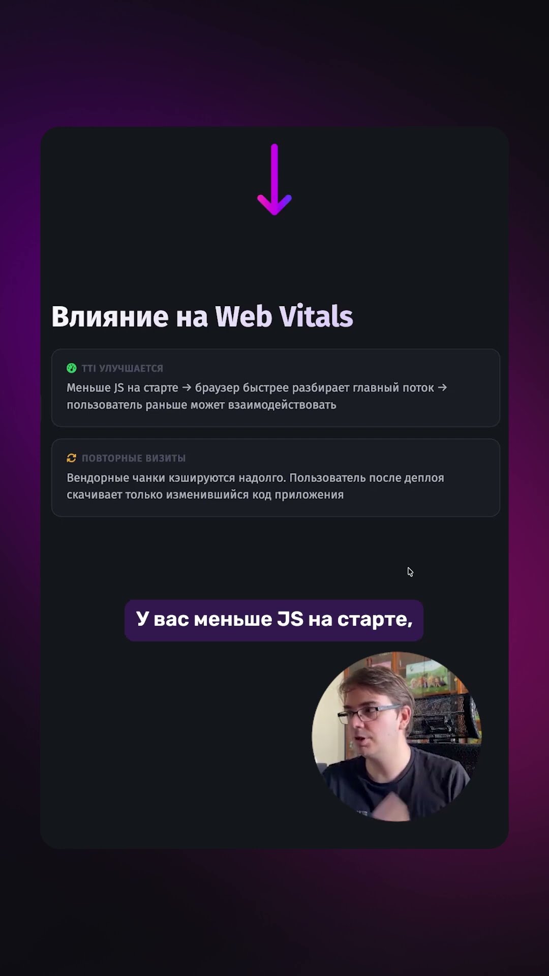 Превью: ⚠️ Подводные камни Code Splitting и как это влияет на Web Vitals?