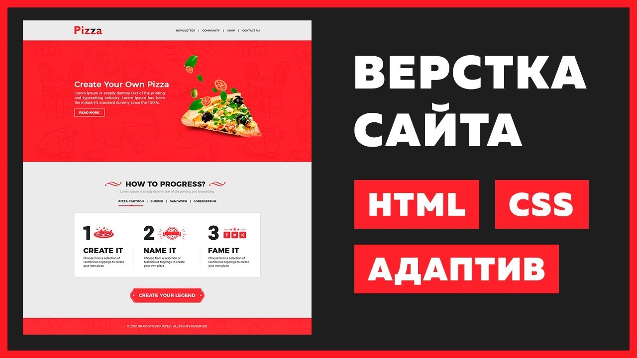 🔥 Верстка сайта с нуля для начинающих | HTML, CSS, VS Code, PSD