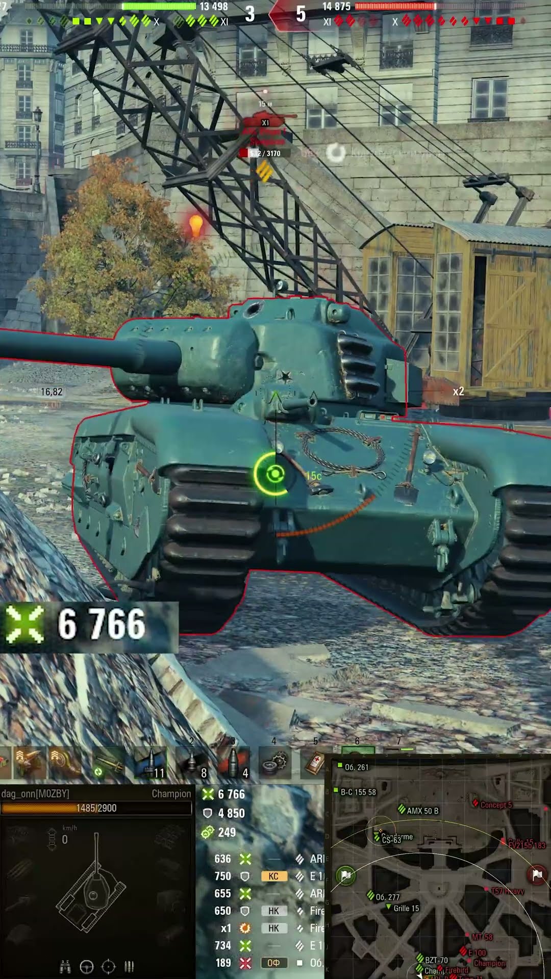 Превью: 13389 НА Champion! РАЗВАЛ КАБИН! #wot #worldoftanks