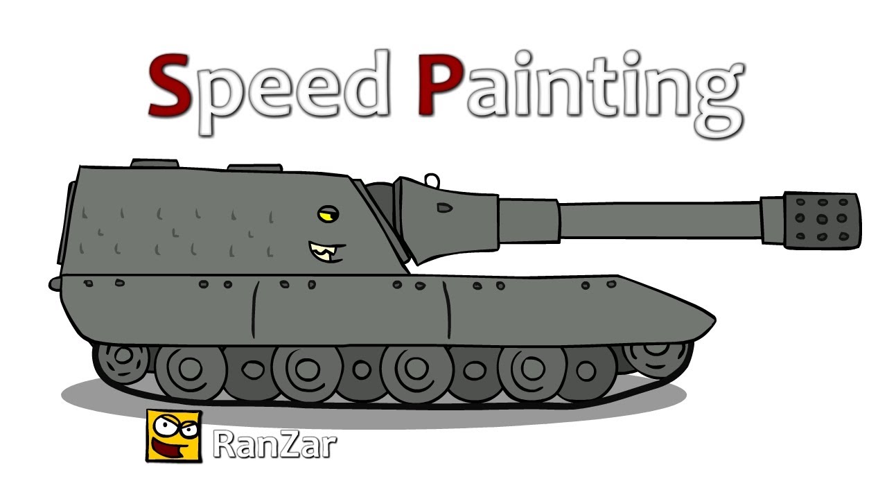 Speed Painting JgPz E100. RanZar. Рандомные Зарисовки.