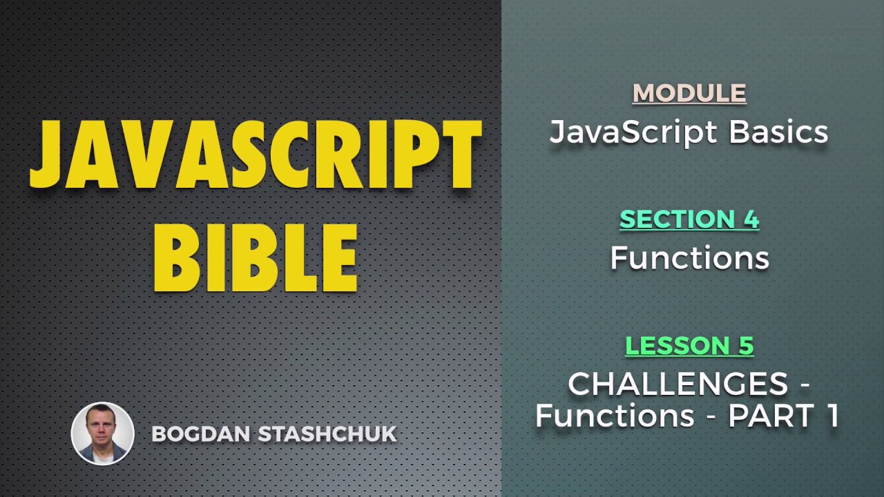 05: CHALLENGES - Functions - PART 1 (JAVASCRIPT BASICS - Functions)