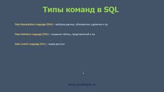 Превью: Стандарты SQL