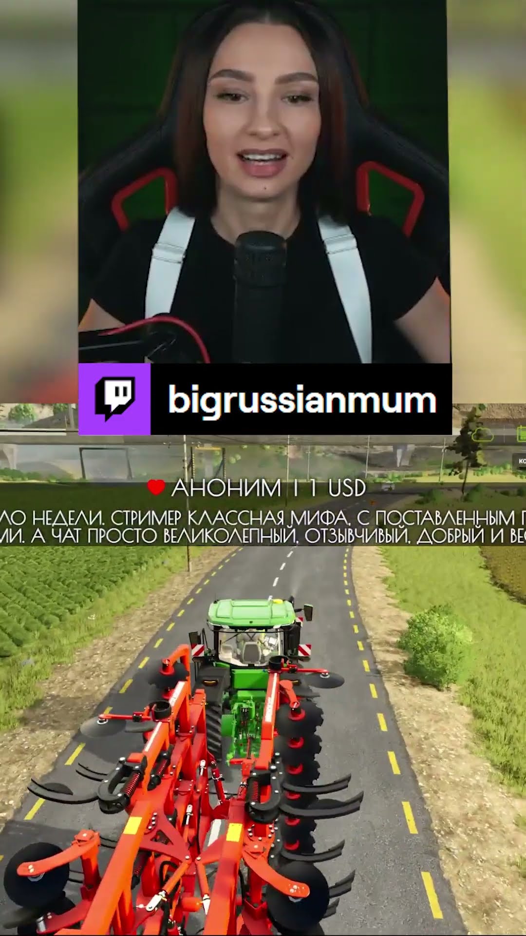 Превью: ОПЯТЬ ЧАТ СЕБЯ ХВАЛИТ... | BRM В FARMING SIMULATOR 25 #twitch #brm #стримерша #юмор #мем