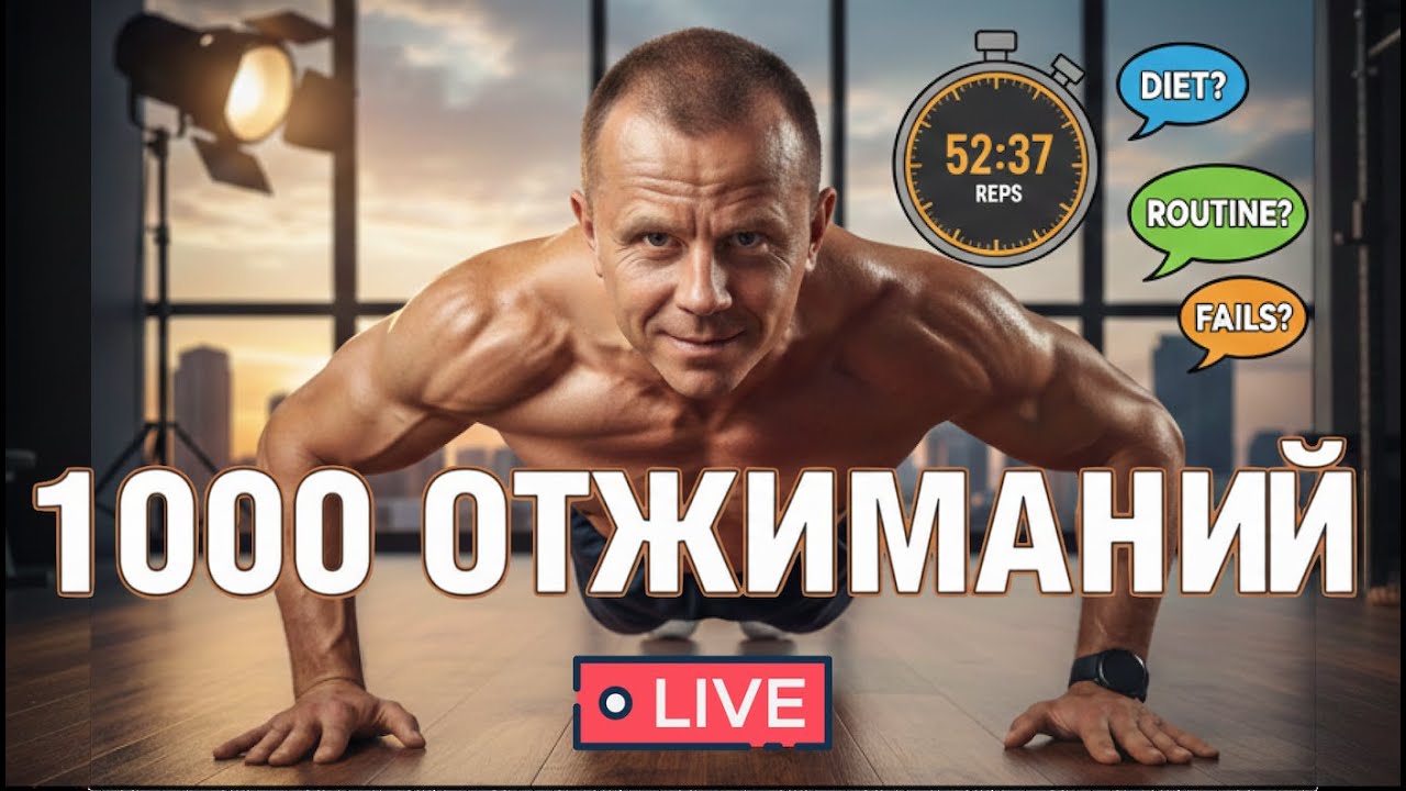 LIVE Стрим #20: 1000 Отжиманий и Ответы на Вопросы