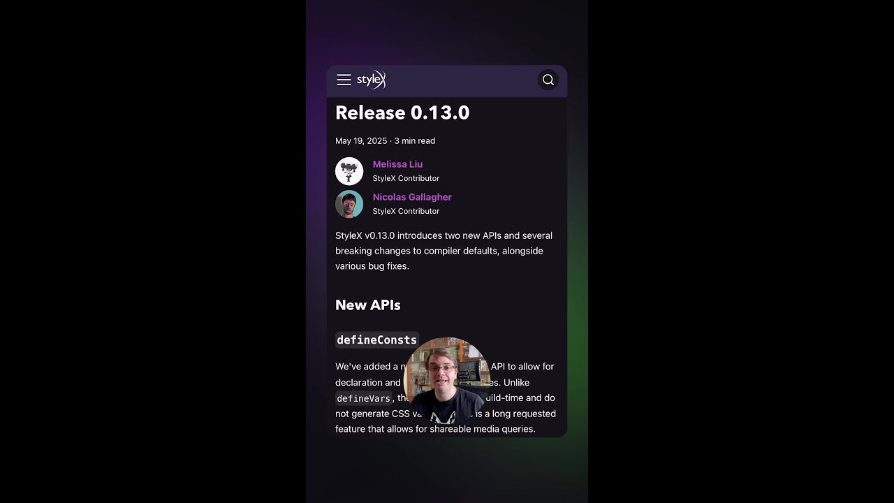 Новости разработки | Библиотека StyleX v0.13 | #css #javascript